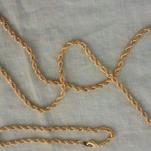 Vintage Napier Gold-toned Necklace & Bracelet set